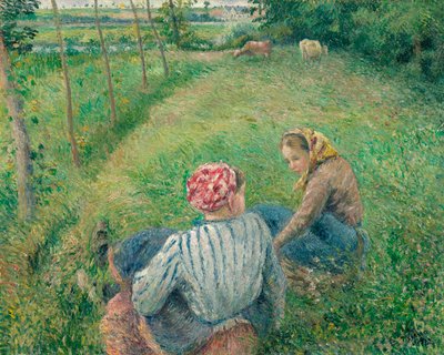 De boerendochters door Camille Jacob Pissarro